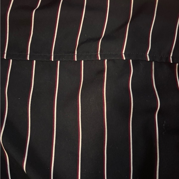 Navy, maroon, and white pinstripe dress - Picture 7 of 7